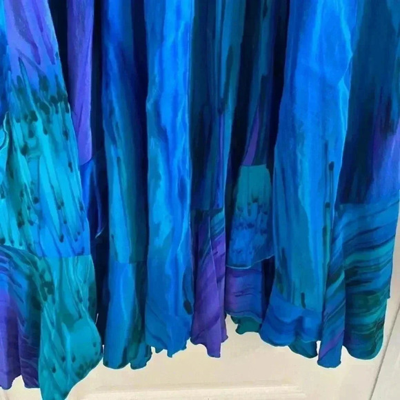 L Leeanne Vintage Hand Painted Fibers Skirt Set Size Medium - Picture 10 of 12